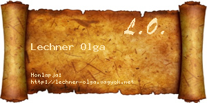 Lechner Olga névjegykártya